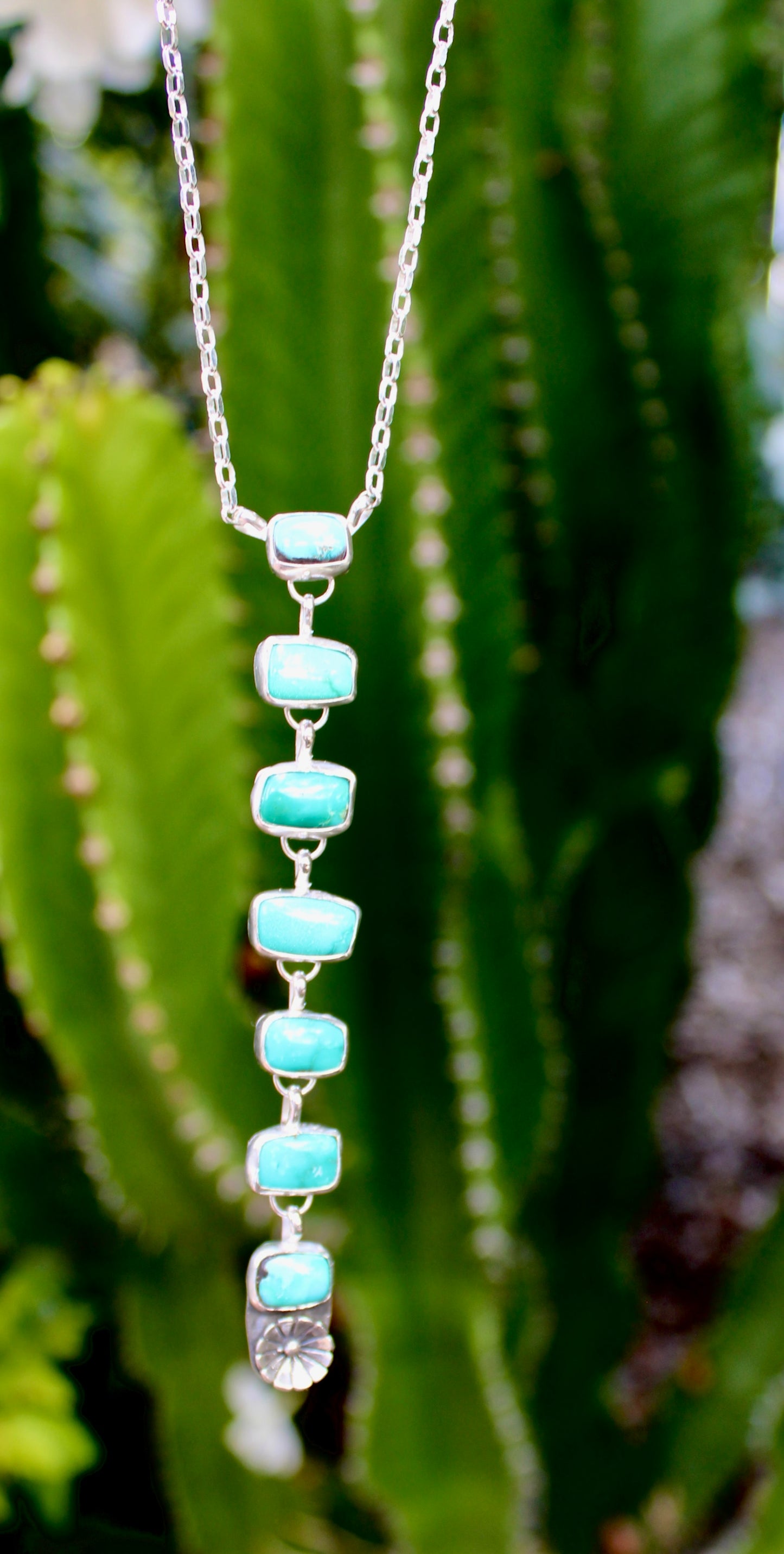 Carico Turquoise Drop Floral Necklace