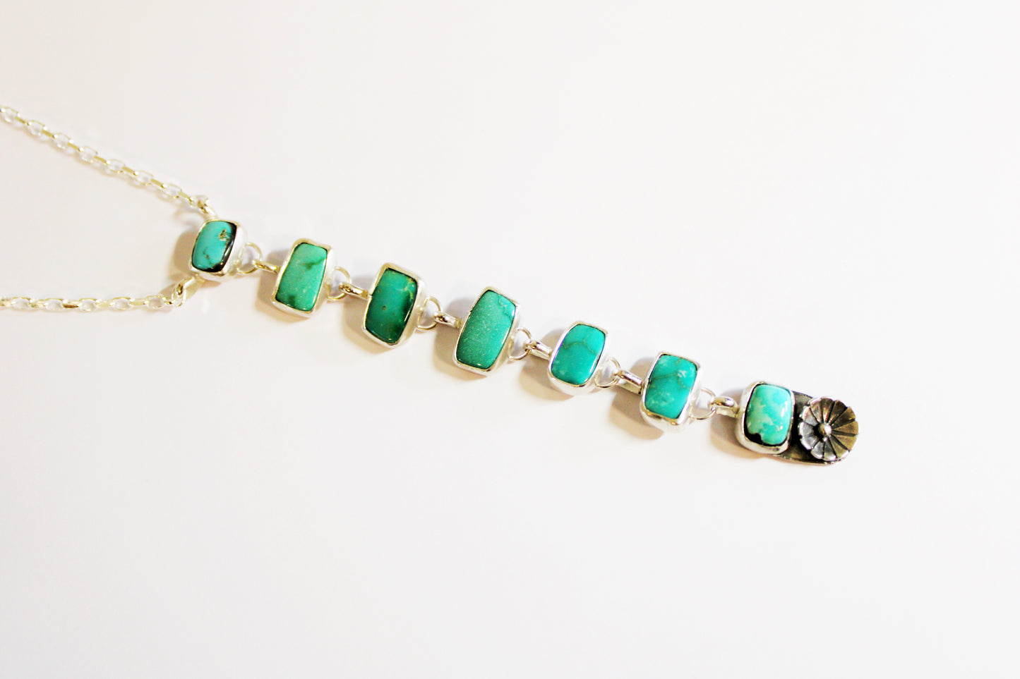 Carico Turquoise Drop Floral Necklace