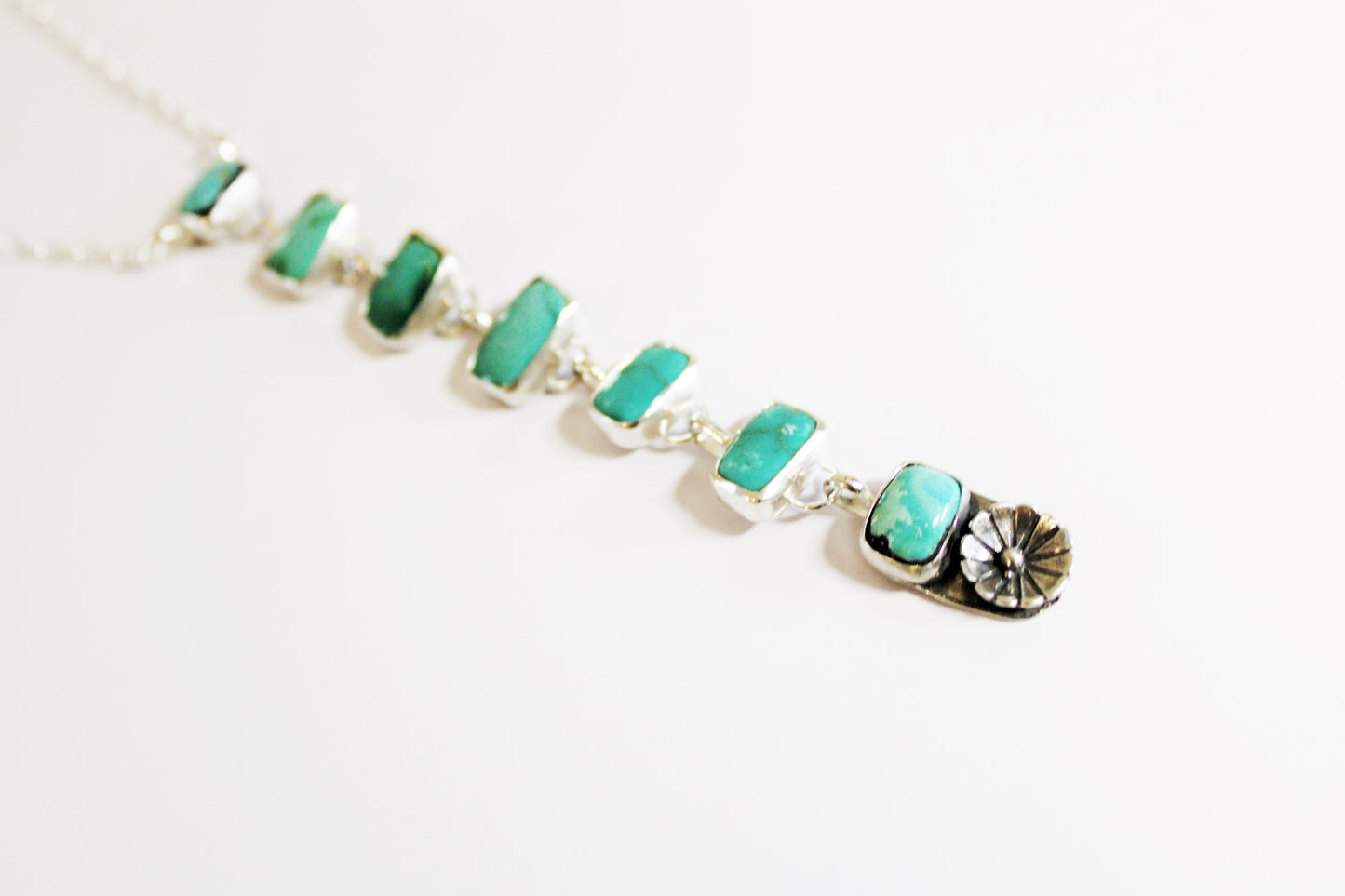 Carico Turquoise Drop Floral Necklace