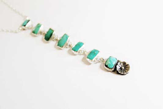 Carico Turquoise Drop Floral Necklace