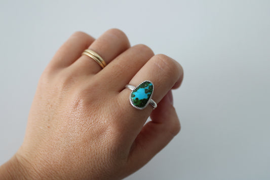 Sonoran Gold Turquoise Ring- Size 9.5