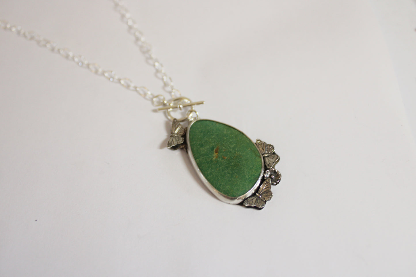 Sonoran Turquoise necklace with Butterflies and flower