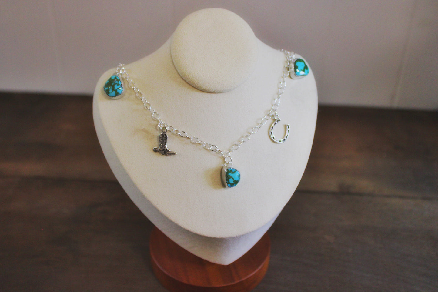 Sonoran Gold Turquoise Charm Necklace