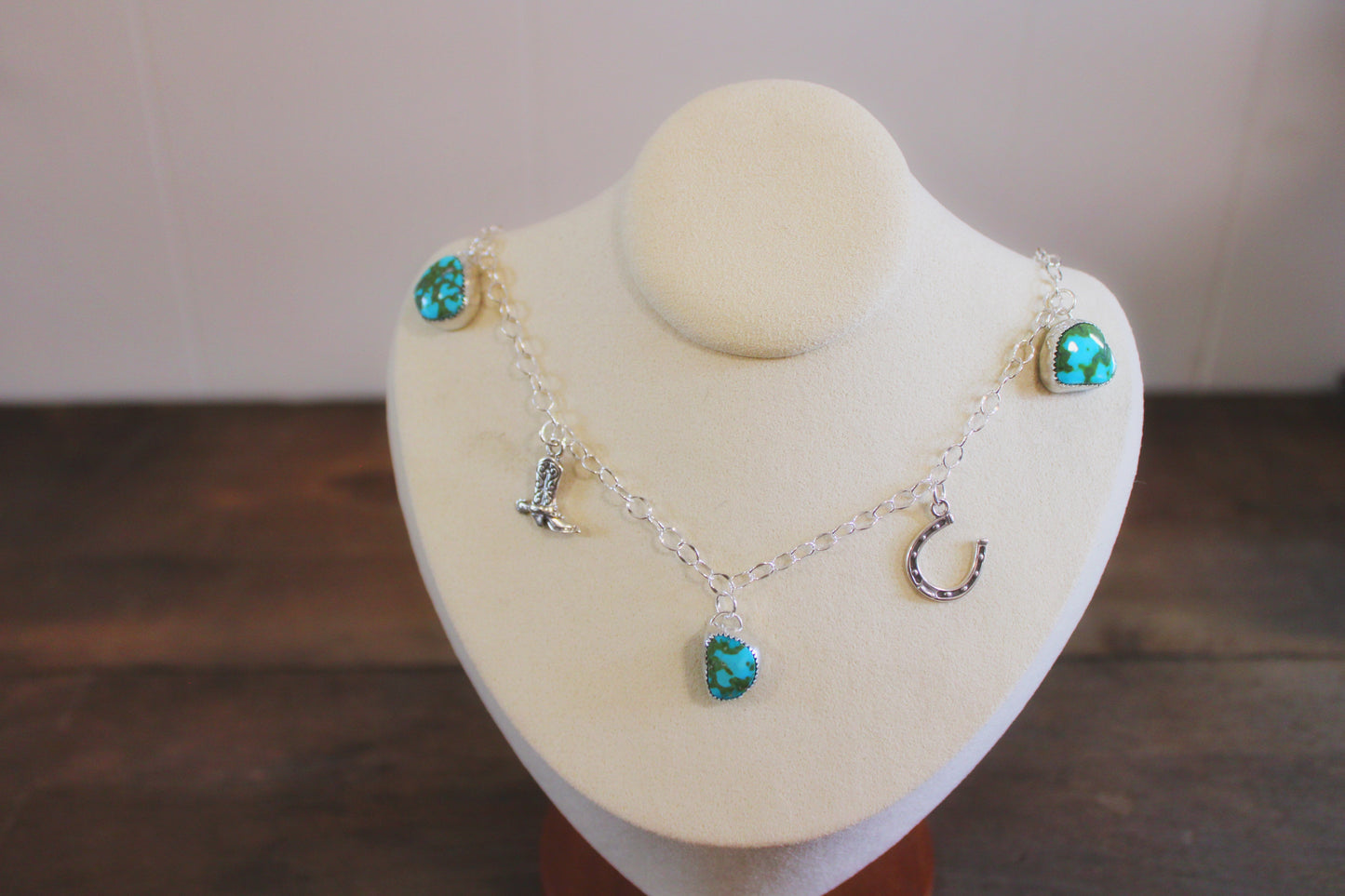 Sonoran Gold Turquoise Charm Necklace