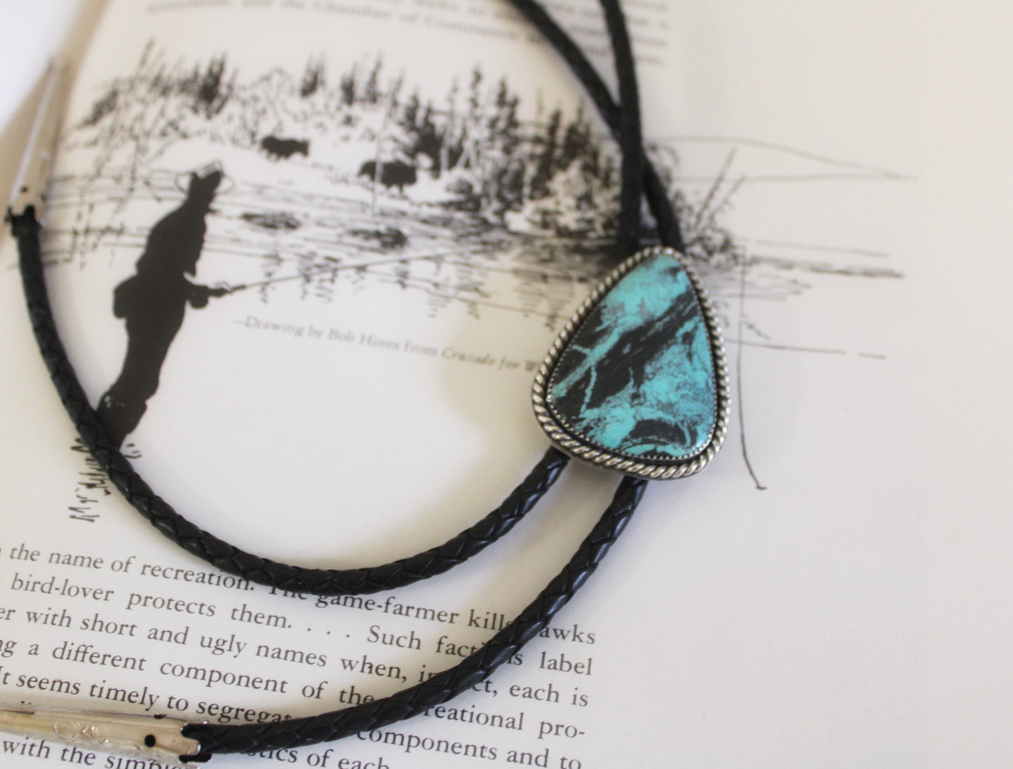 Number 8 Turquoise Bolo Tie