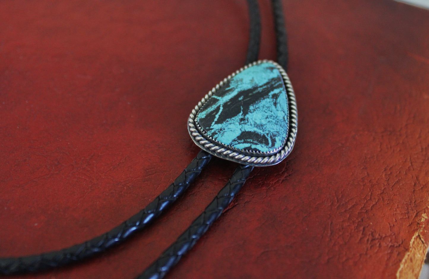 Number 8 Turquoise Bolo Tie