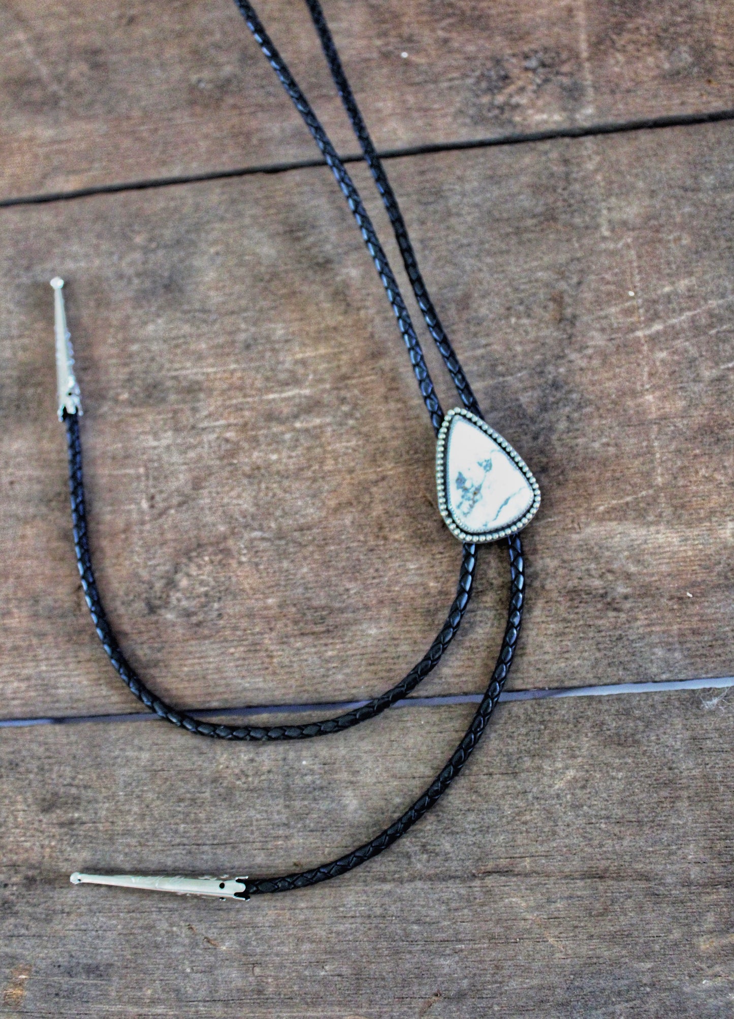 White Buffalo Turquoise Bolo Tie
