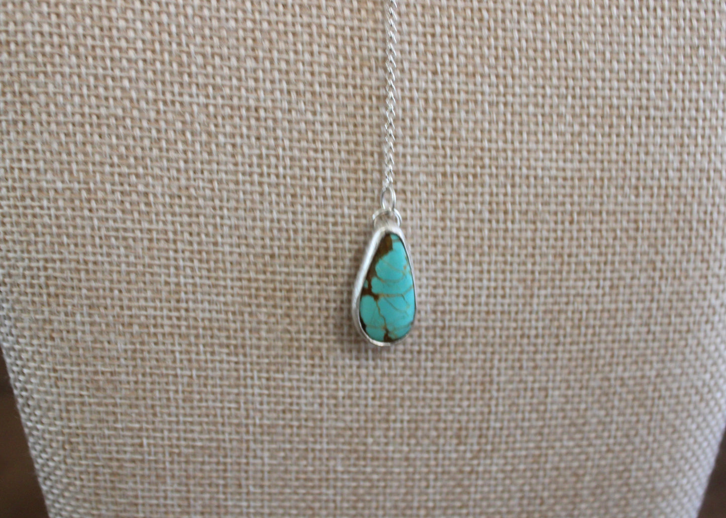 Number 8 Turquoise Lariat Necklace
