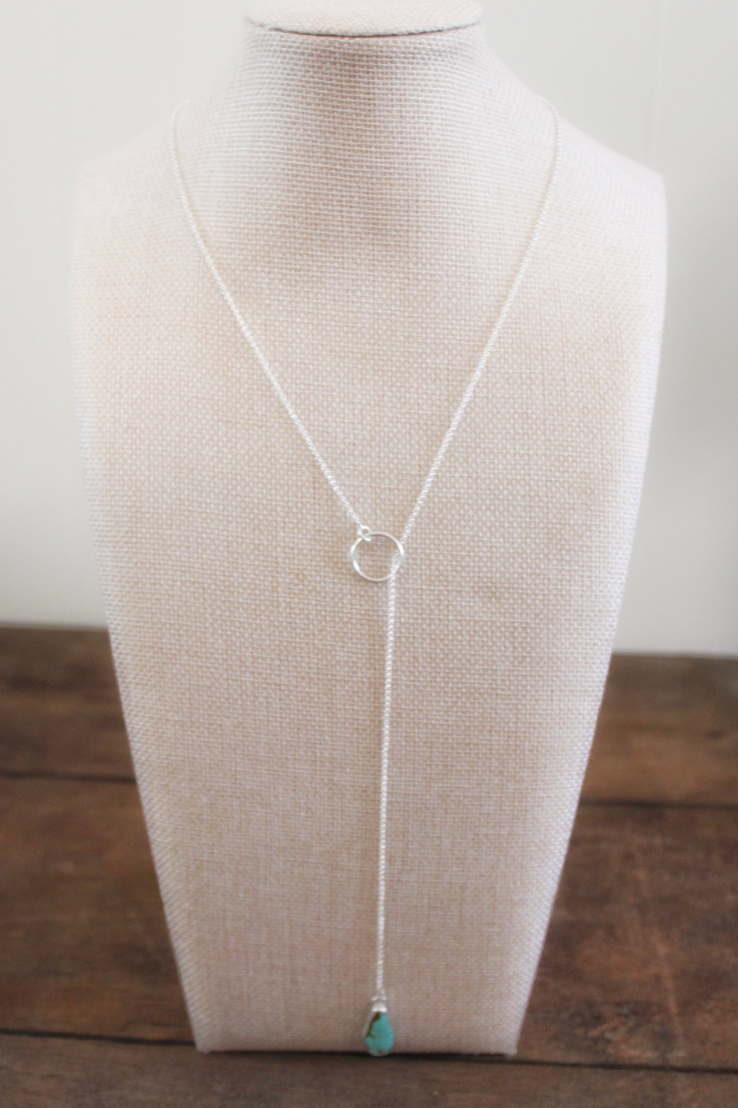 Number 8 Turquoise Lariat Necklace