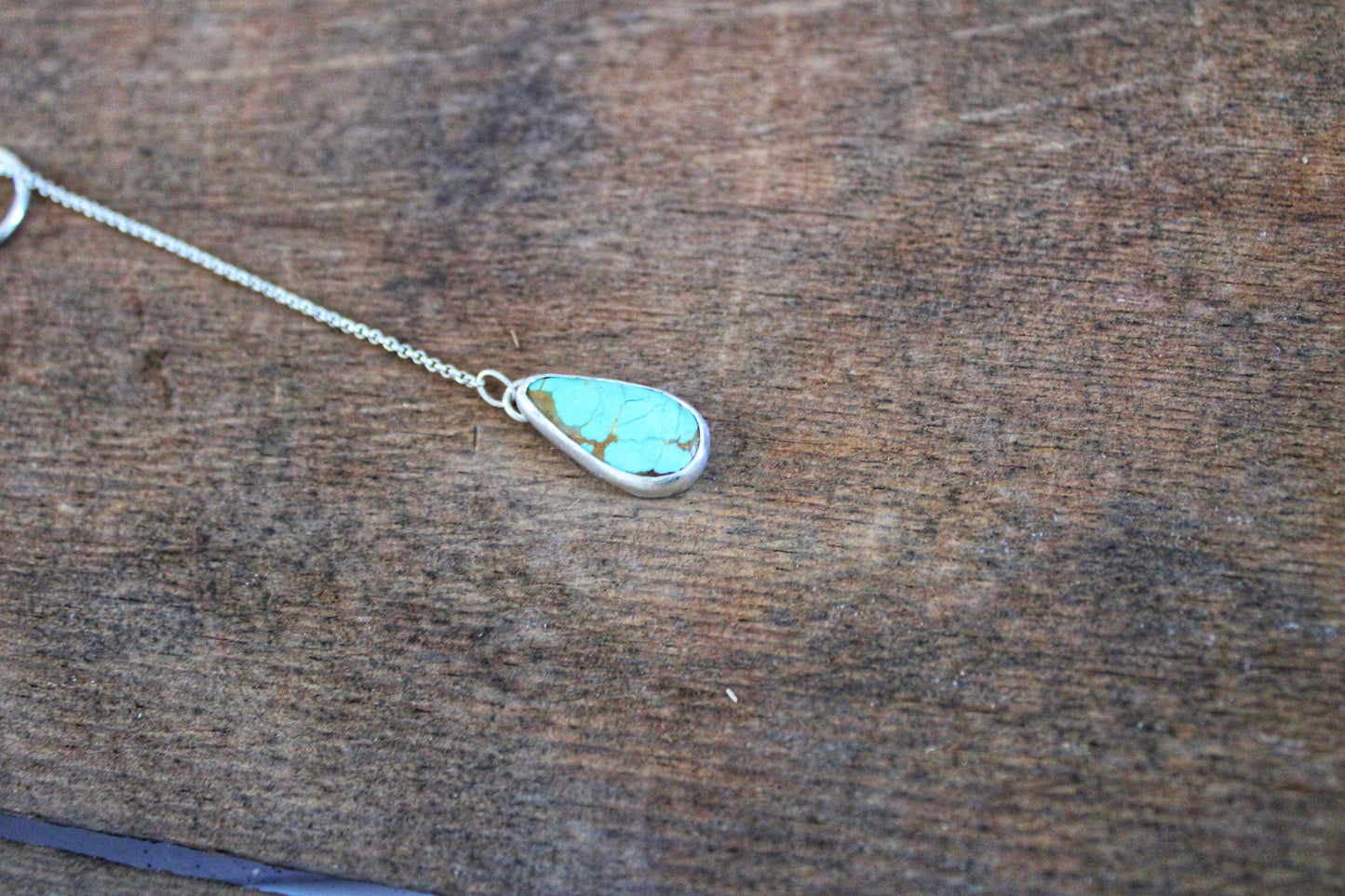 Number 8 Turquoise Lariat Necklace